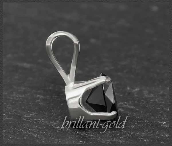 Anhänger 585 Gold schwarzer Saphir 4,5,6,7mm